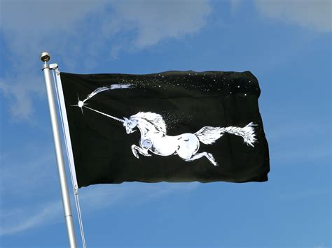 Buy Unicorn Black Flag 3x5 Ft 90x150 Cm Royal Flags