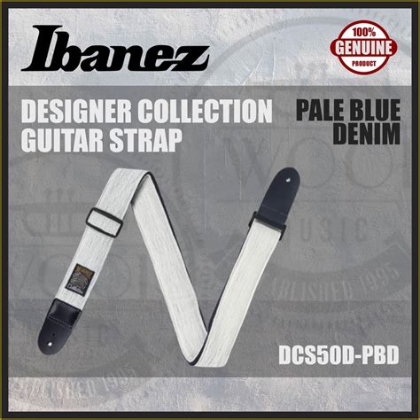 Ibanez Dcs D Pbd Designer Collection Denim Guitar Strap Pale Blue