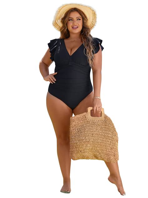 Womens Plus Size Bathing Suit One Piece Tummy Control Swimsuit Full