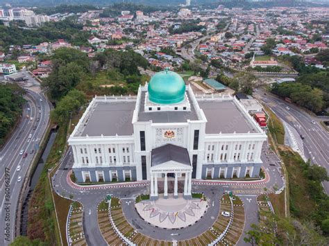 Aerial Image Of New Building Of Komplex Mahkamah Kota Kinabalu Kota