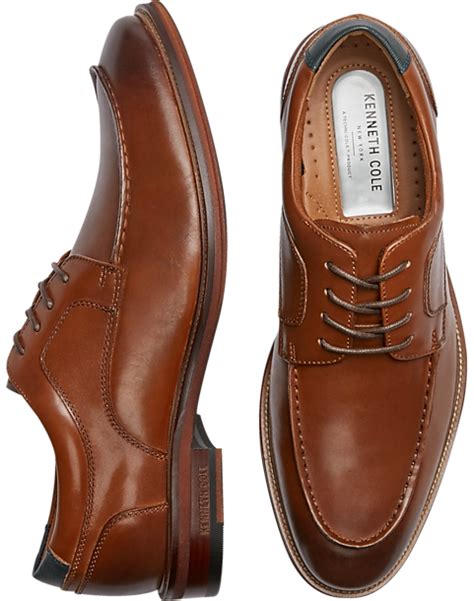 Kenneth Cole New York Marc Lace Up Moc Toe Oxfords Cognac Mens Sale