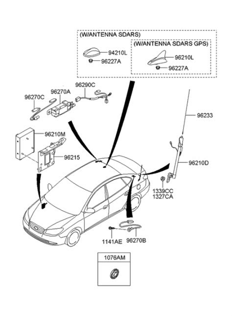 96210 2H500 MAD Genuine Hyundai Combination Antenna Assembly