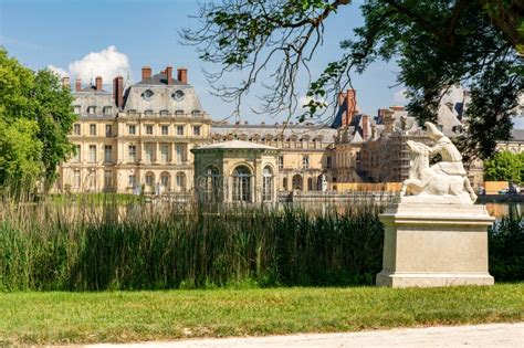 Fontainebleau Palace Chateau De Fontainebleau And Park France Stock