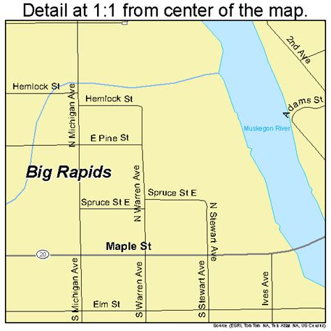 Map Of Big Rapids Michigan - Shari Demetria