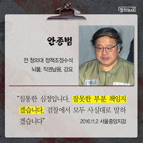 카드뉴스 “성실·송구” ‘닮은 듯 다른 그들의 검찰출석 소감 정치bar 정치 뉴스 한겨레