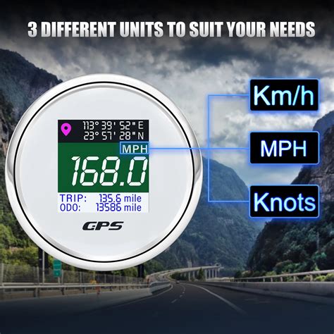 Universal Gps Speedometer Odometer Km H Mph Knots Adjusted For Boat Car