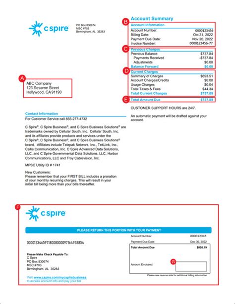 How To Understand Your C Spire Business Bill