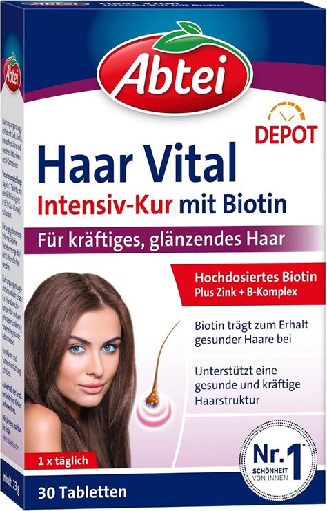 Abtei Haar Vital Intensiv Kur Hochdosiertes Biotin Zink Und Vitamin