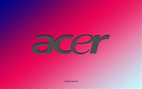 Download wallpapers Acer logo, purple pink background, Acer carbon logo ...