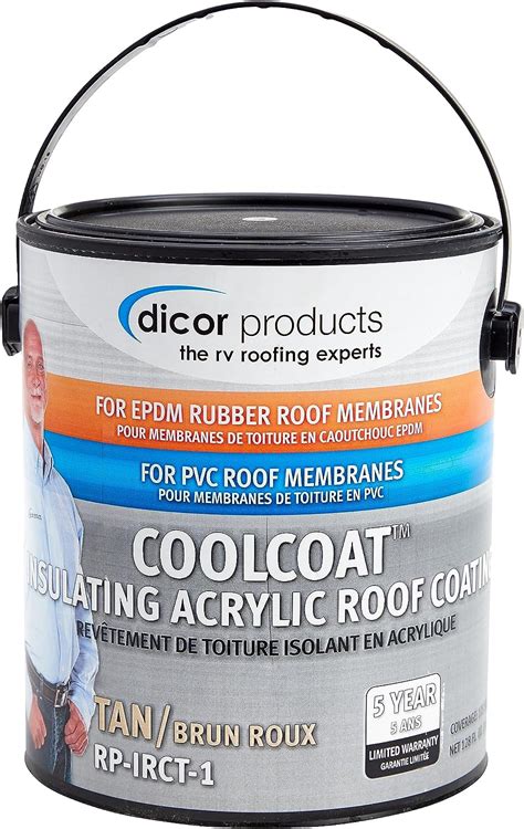 Dicor RP IRCT 1 CoolCoat Insulating EPDM Roof Coating Tan 1 Gallon