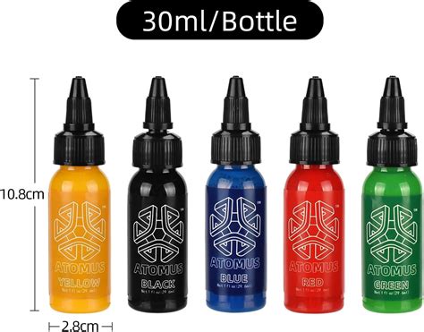 Atomus Tinta De Tatuaje De Colores Oz Fl Oz Suministro De Tatuaje