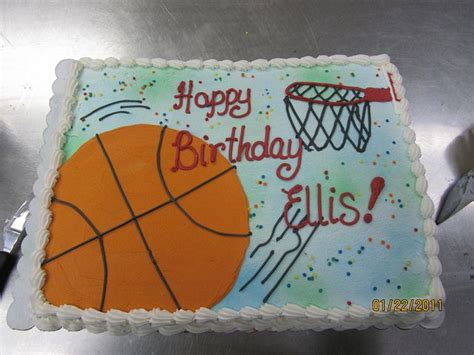 Basketball Sheet Cake - Cool Birthday Cake Design for Boy