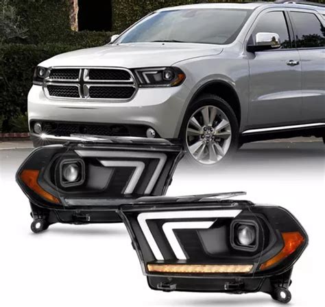 Par Faros Led Drl Dodge Durango Lupa Hid Meses Sin Inter S