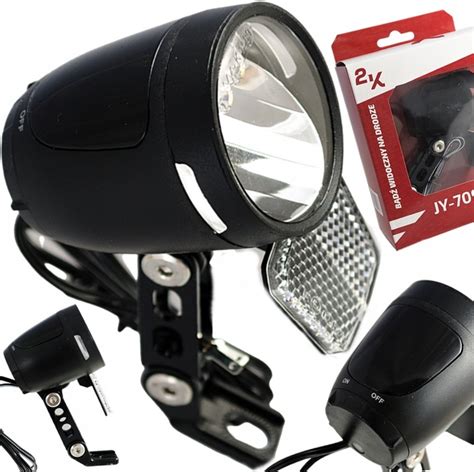 LAMPA ROWEROWA PRZEDNIA NA DYNAMO LED ON OFF 90LUX XC 259ACS