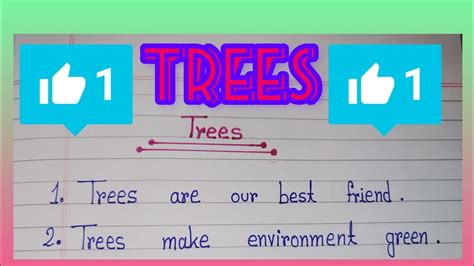 10 Lines On Trees Short Eassy On Trees Paragraph Essay Writing