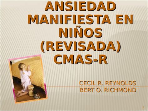 Ppt Escala De Ansiedad Manifiesta En Ni Os Revisada Cmas R