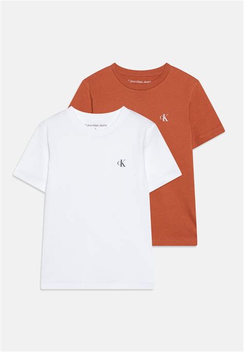 Calvin Klein Jeans Monogram Unisex 2 Pack T Shirt Basique Bright