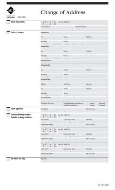 Fillable Online Cma Change Of Address Form Cma Fax Email Print