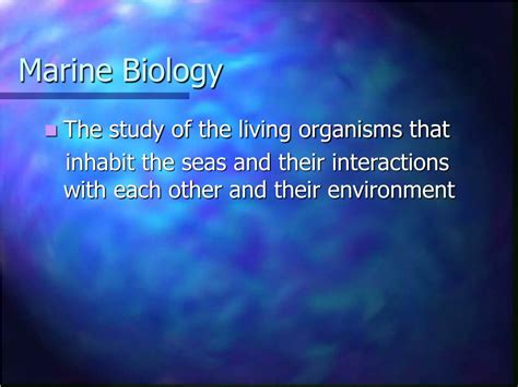 Ppt Marine Biology Powerpoint Presentation Free Download Id6145028