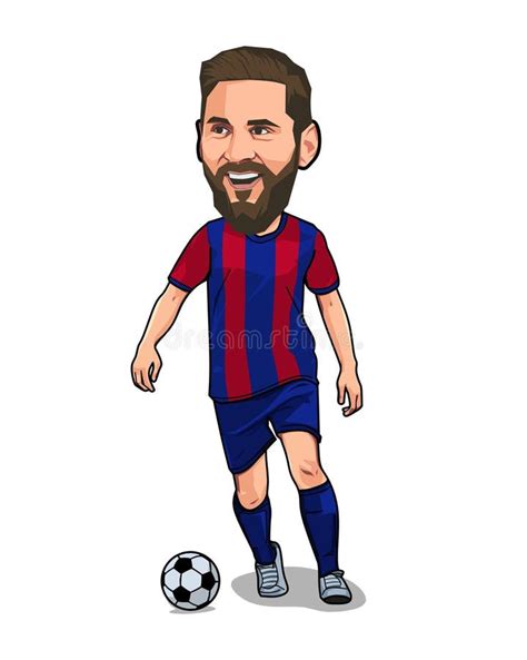 Caricature of Lionel Messi, Barcelona FC Editorial Stock Photo ...