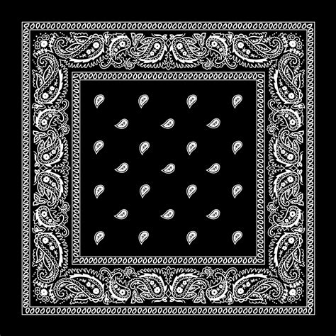 Black Paisley Bandana