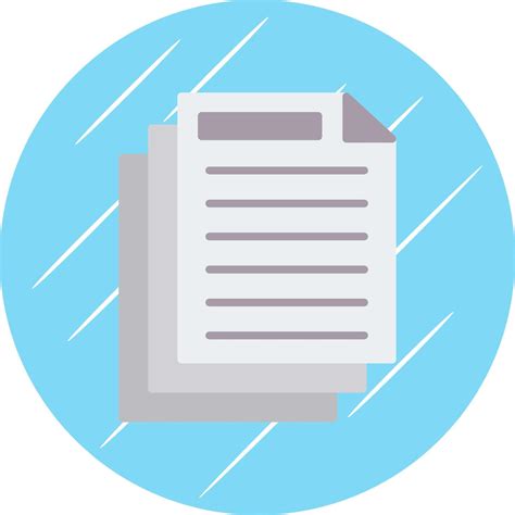 Document Flat Circle Icon Design Vector Art At Vecteezy