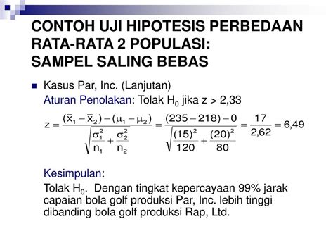 Contoh Soal Uji Hipotesis Dua Sampel Satu Trik