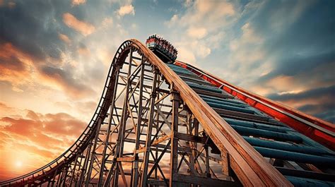 Premium AI Image | A roller coaster thrill ride that achieves ...