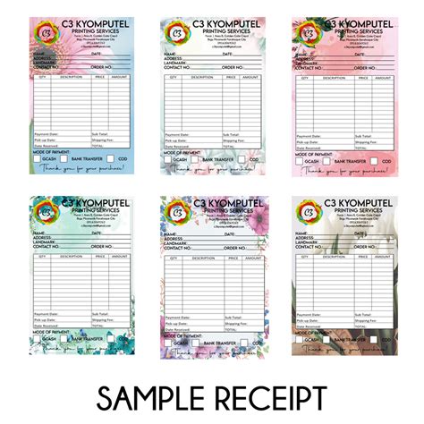 Personalized Receipt Customized Receipt Sales Invoice Lazada Ph