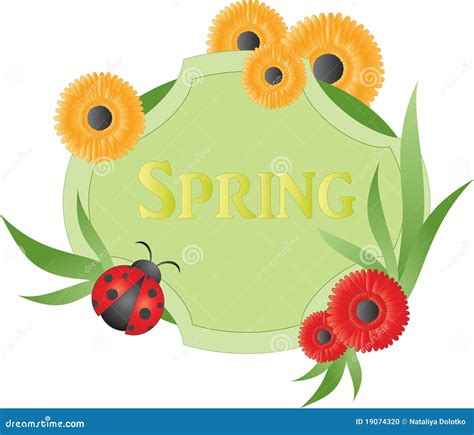 Vector Spring Frame Stock Vector Illustration Of Label 19074320