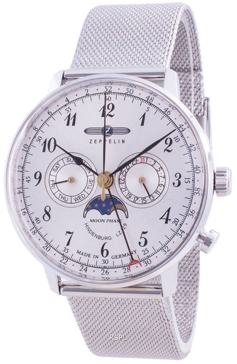 Montre Zeppelin Hindenburg Z M Quartz Moon Phase Pour Homme France