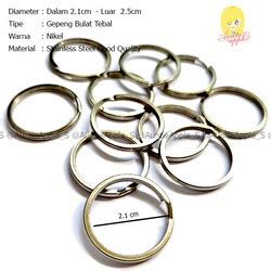 Jual Ring Gantungan Kunci Diameter Mm Ring Gepeng Bulat Tebal