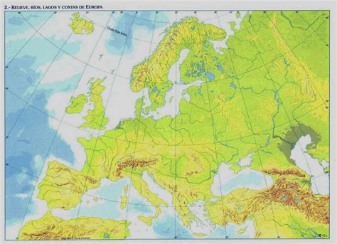 Juegos de Geografía | Juego de Ríos, montañas y océanos. Mapa Físico ...