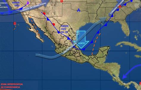 Pronostico Del Clima Se Acerca El Frente Frio Numero 28 Cadena Sur