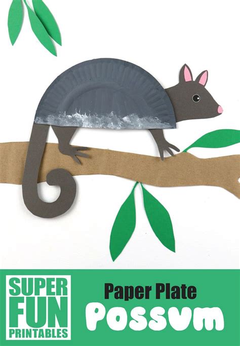 Paper Plate Ringtail Possum The Craft Train Paper Plates Animal