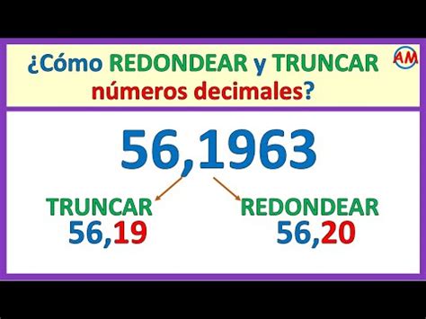 REDONDEAR y TRUNCAR Números decimales Muy fácil YouTube