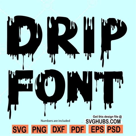 Dripping Font SVG, Dripping Font, Dripping Letters SVG - Svg Hubs