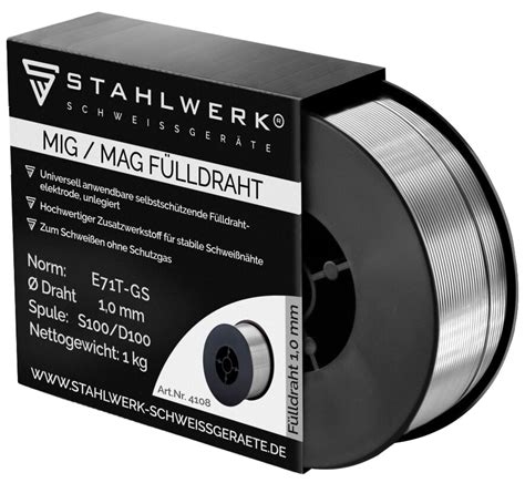 STAHLWERK MIG MAG Premium Fülldraht 4108 E71T GS 1 0 mm 1 kg 504528