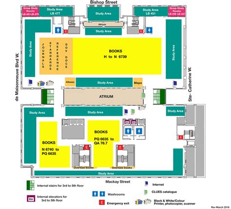 Library Floor Plans · Locations And Hours · Concordia Libraries