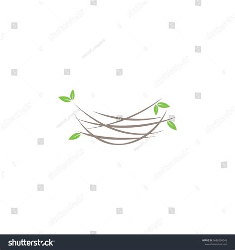 Nest Illustration Logo Design Symbol Vector Stock Vector (Royalty Free ...