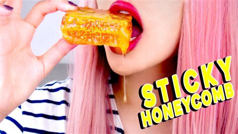 Asmr Raw Honeycomb Extreme Sticky Eating Sounds 벌꿀 리얼사운드 먹방 Youtube