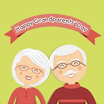 Vector Illustration Of Elderly Grandparents On White Background Vector