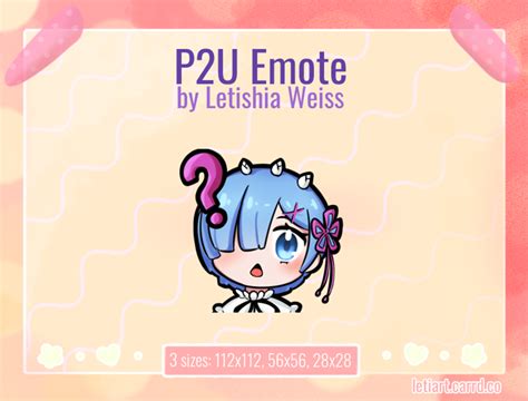 P2u Emote Rezeros Rem Confused Emote Letis Ko Fi Shop Ko Fi ️