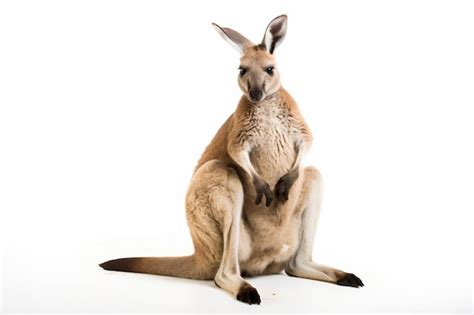 Premium AI Image | a kangaroo sitting on its hind legs with its front ...