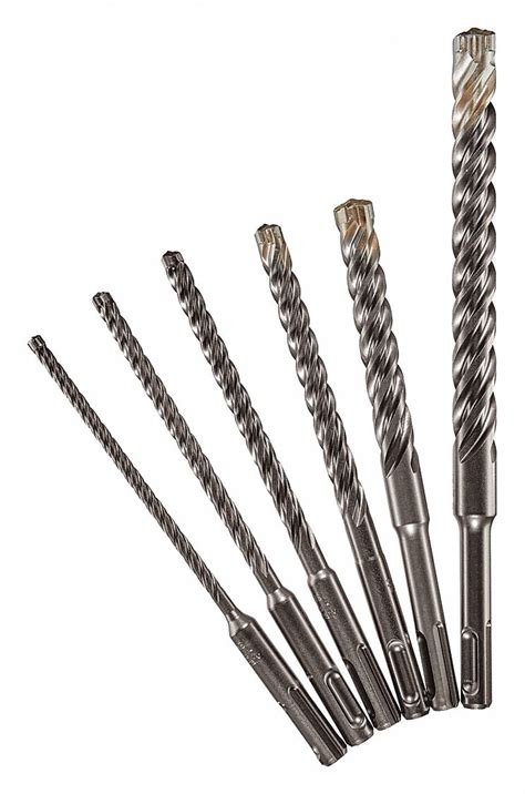 MILWAUKEE Hammer Drill Bit Set, 6 Pieces, SDS Plus - 45KP09|48-20-7499 - Grainger