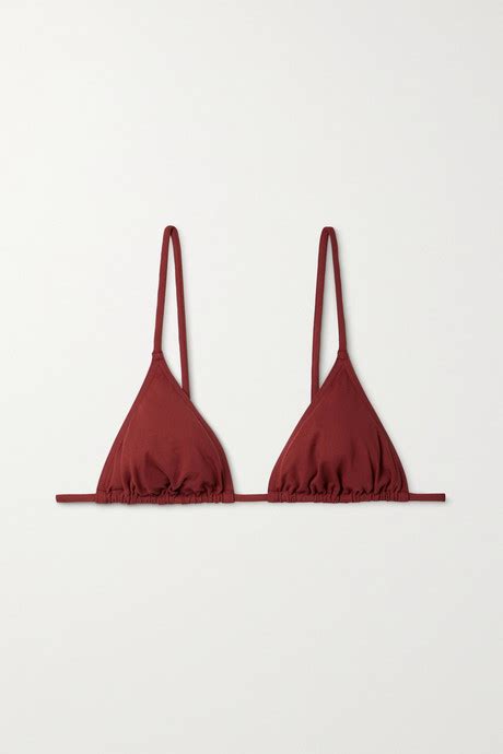 Claret Les Essentiels Mouna Triangle Bikini Top ERES NET A PORTER