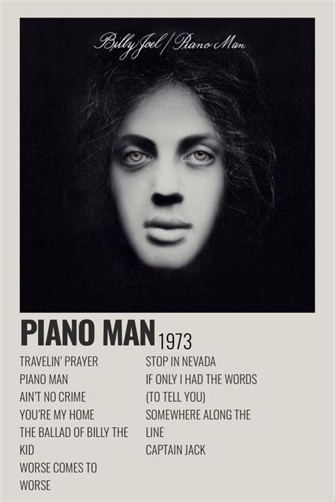 Piano Man Billy Joel Music Album Cover Piano Man