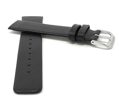 Buy Screw Fit Mm Black Genuine Leather Mens Replacement Watch Band