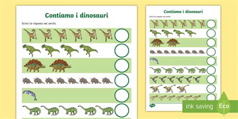 Contiamo I Dinosauri Realistici Attivit Teacher Made