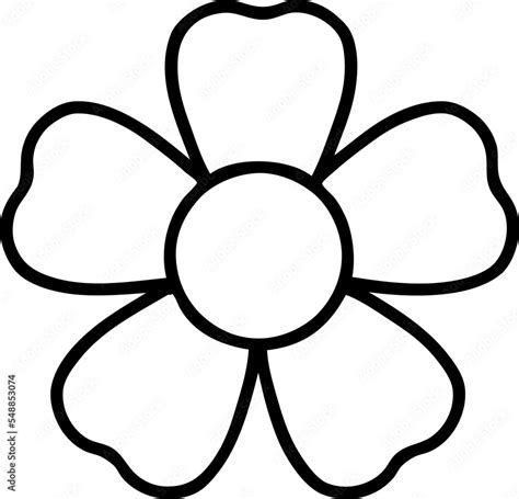 tattoo in black style of a flower Stock Vector | Adobe Stock